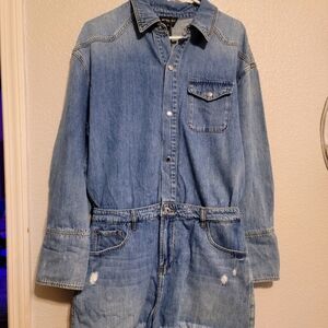 Womans Denim Romper